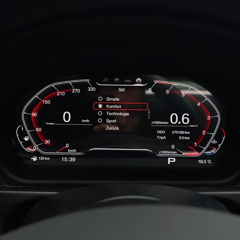 Digitaler Tacho für BMW 3er E90, E91, E92, E93