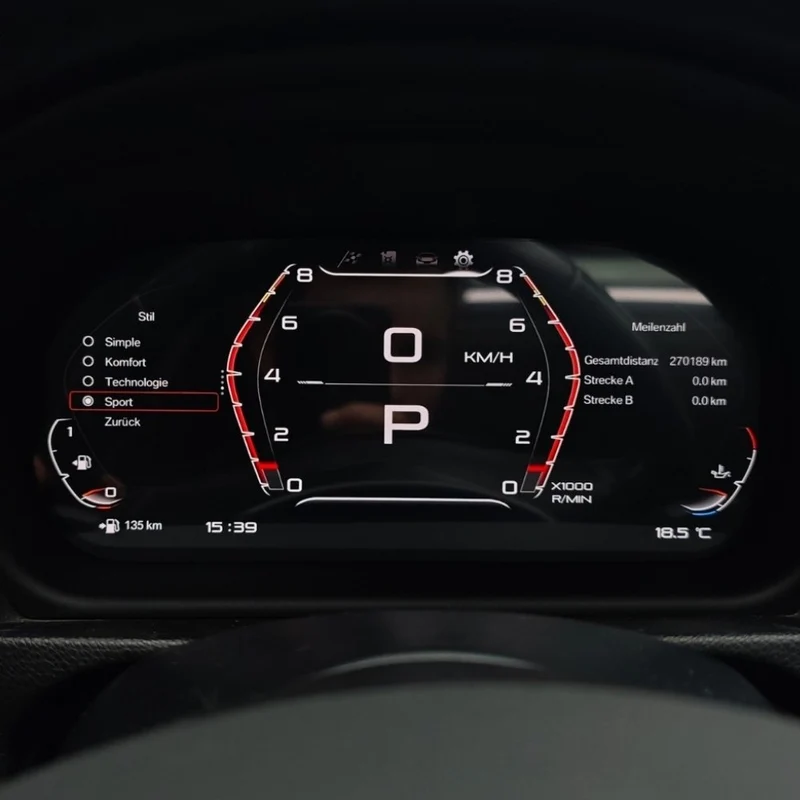 Digitaler Tacho für BMW 3er E90, E91, E92, E93
