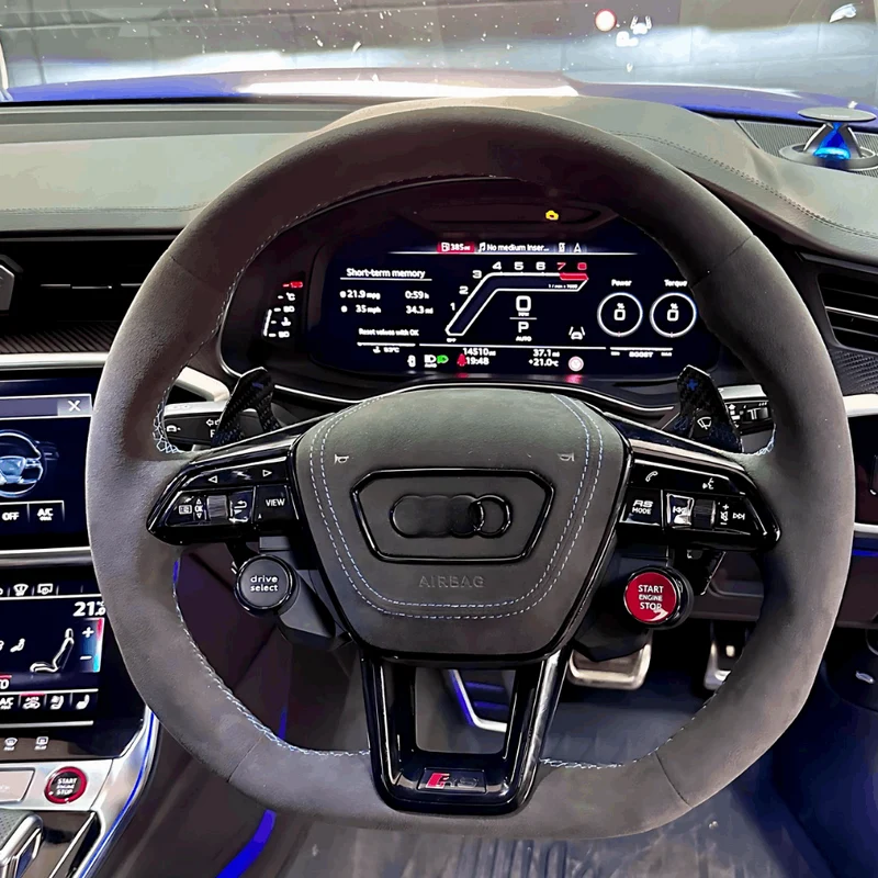 R8 Style Lenkrad Knöpfe + Einbau für Audi A6, S6, RS6 8C