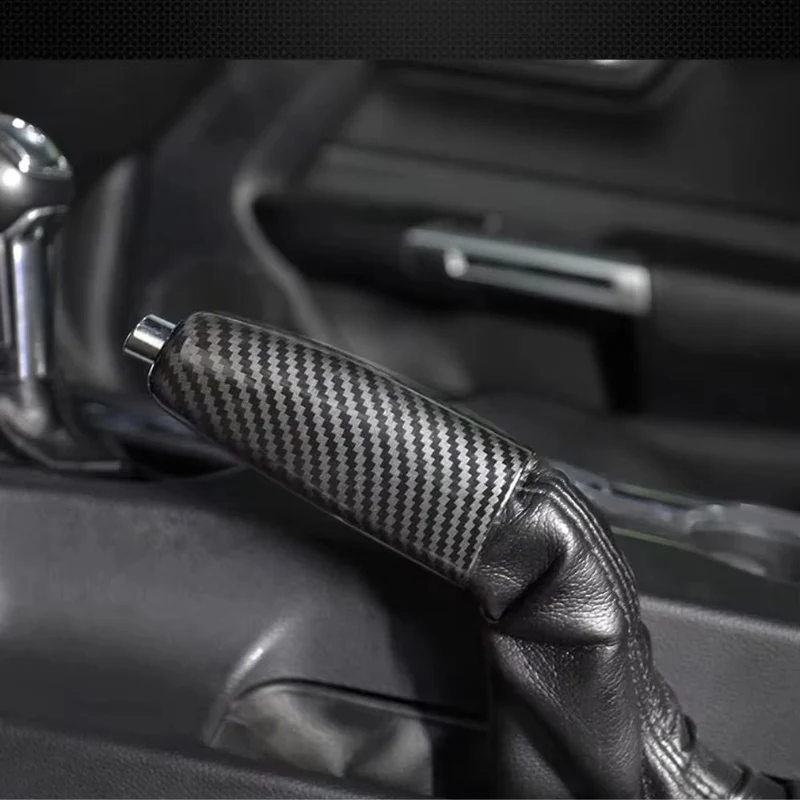 Carbon-Style Handbrems Griff Rahmen Abdeckung für Ford Mustang 2015-2020
