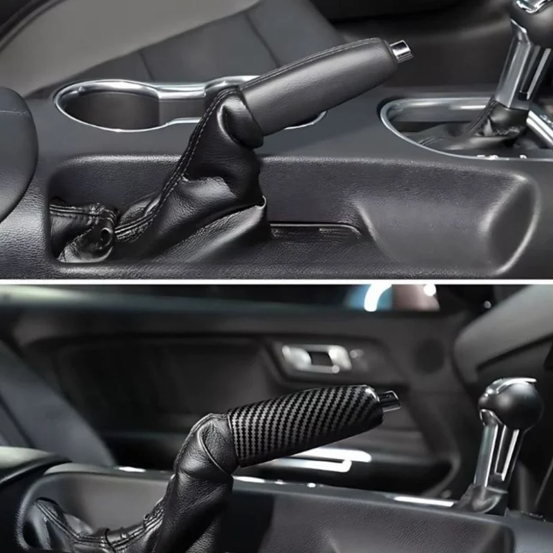 Carbon-Style Handbrems Griff Rahmen Abdeckung für Ford Mustang 2015-2020