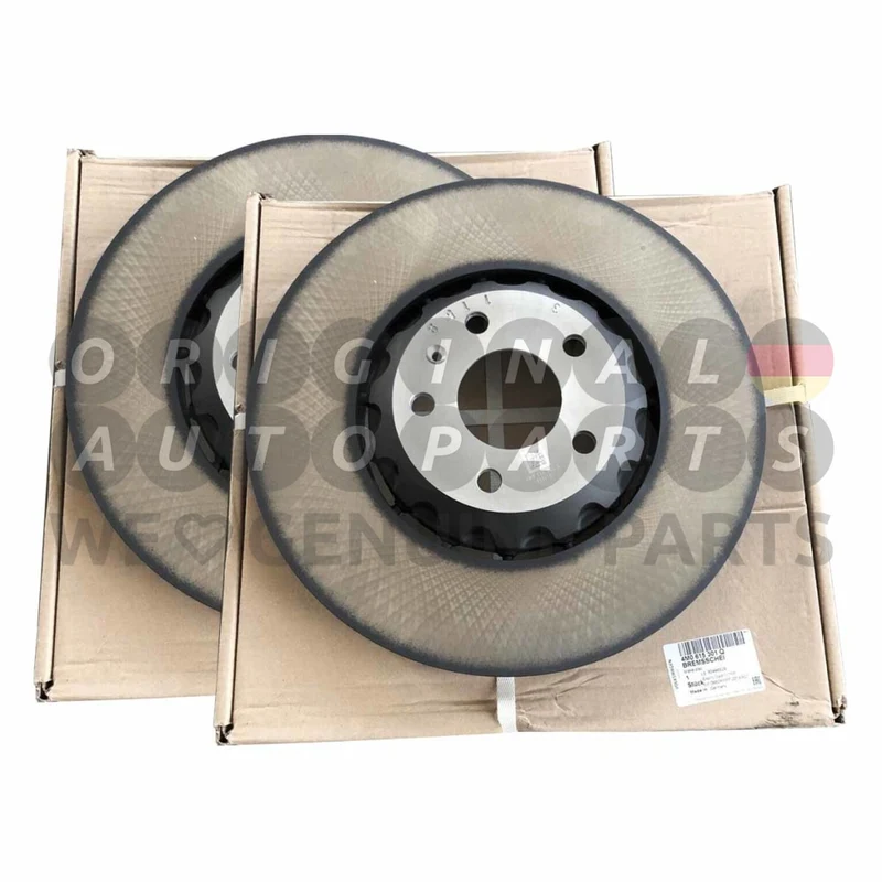 Genuine VW Audi BRAKE DISC ROTOR SET front 350x34mm 2019+ A6 C8 4A A7 2018+ A8 4M0615301Q