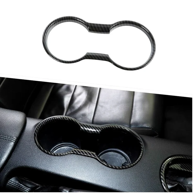 Carbon-Style Getränkehalter Abdeckung für Ford Mustang 2016-2022