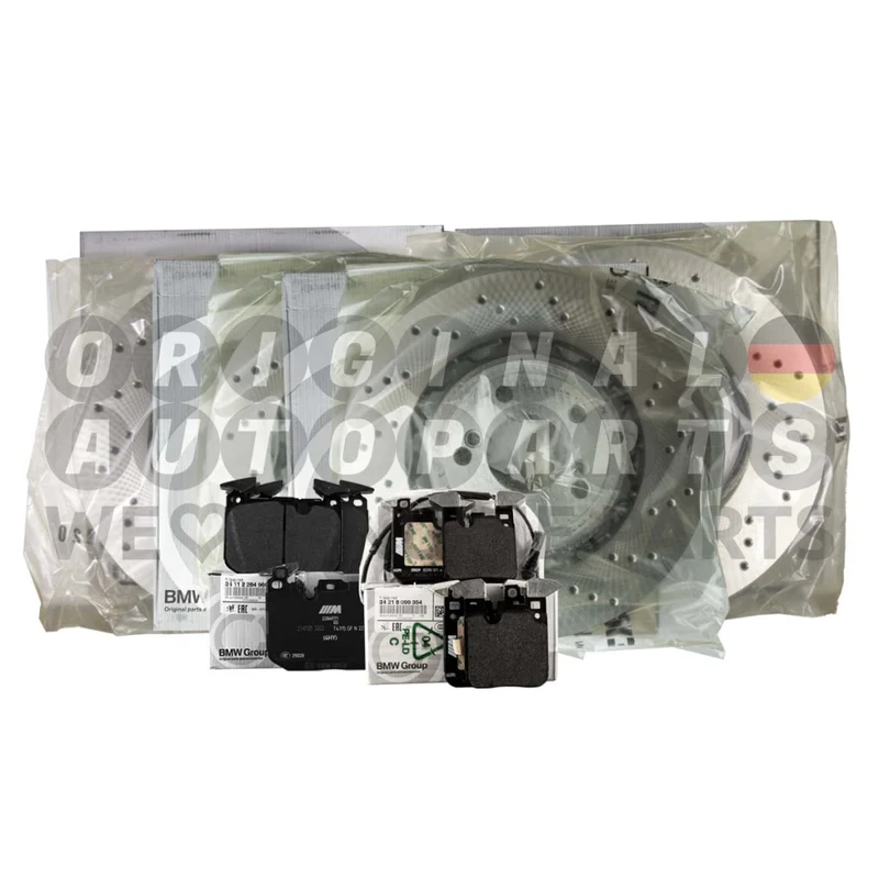 Genuine BMW Brake Disc Rotors + Pads + Sensors front and rear M2 M3 M4 F87 F80 F82 F83 34112284809 34112284810 34212284811 34212284812 34112284969 34218099354