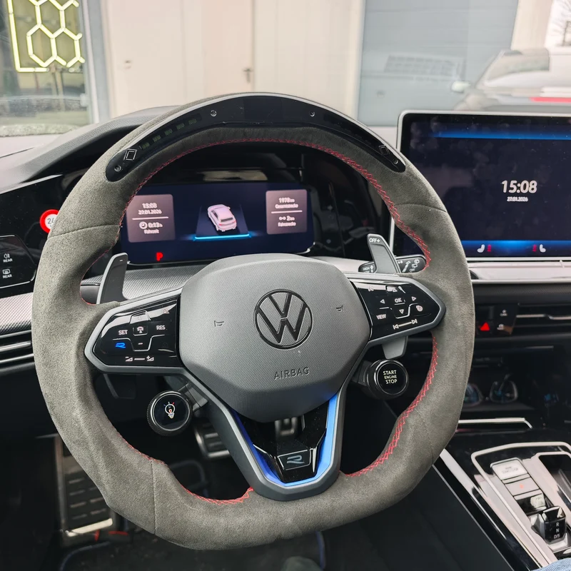 R8 Style Lenkrad Knöpfe Digital für Golf 8, GTI, R inkl. Einbau
