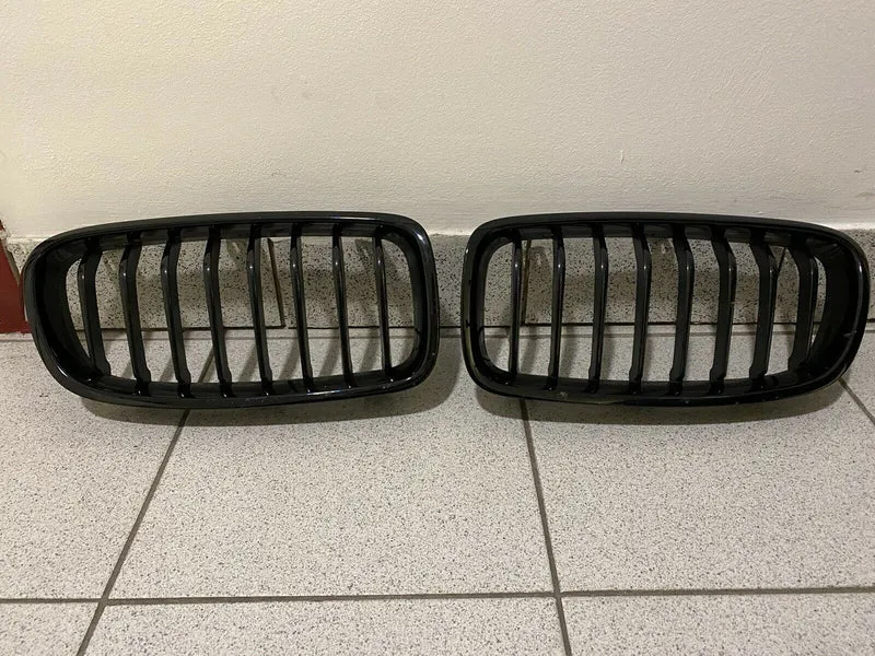 BMW M Performance F30 F31 Stoßstange Ziergitter Nieren Schwarz 2240475 & 2240778