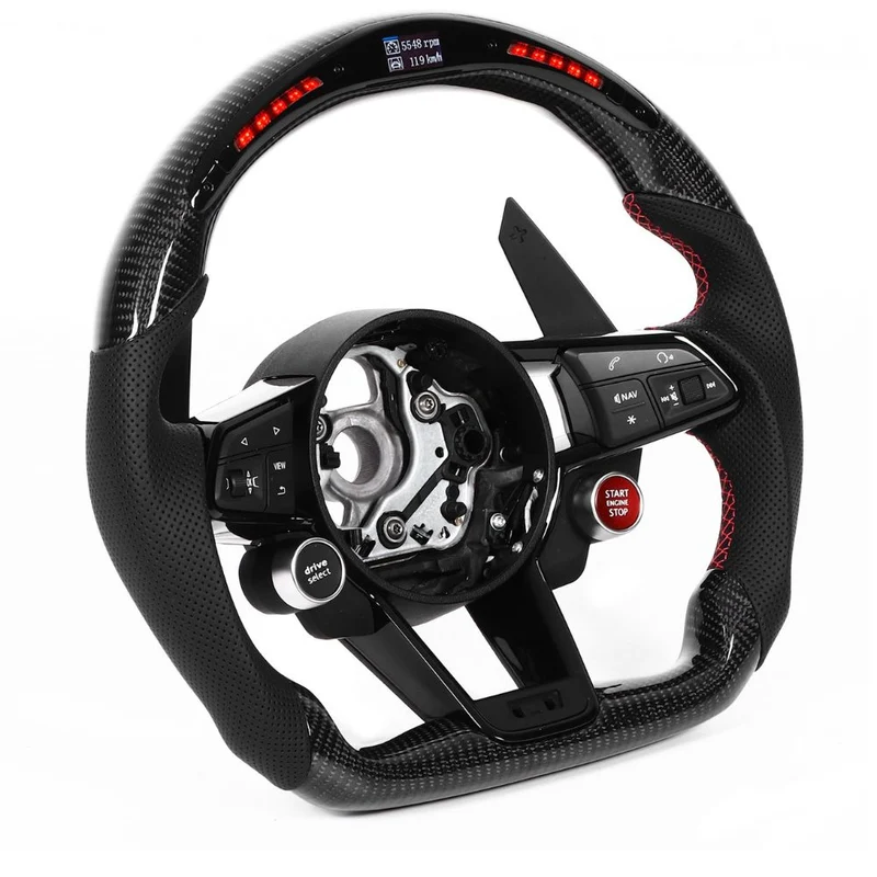 R8 Style Lenkrad Knöpfe für Audi A3, A4 A5, A6, A7, TT, Q2, Q3, Q5