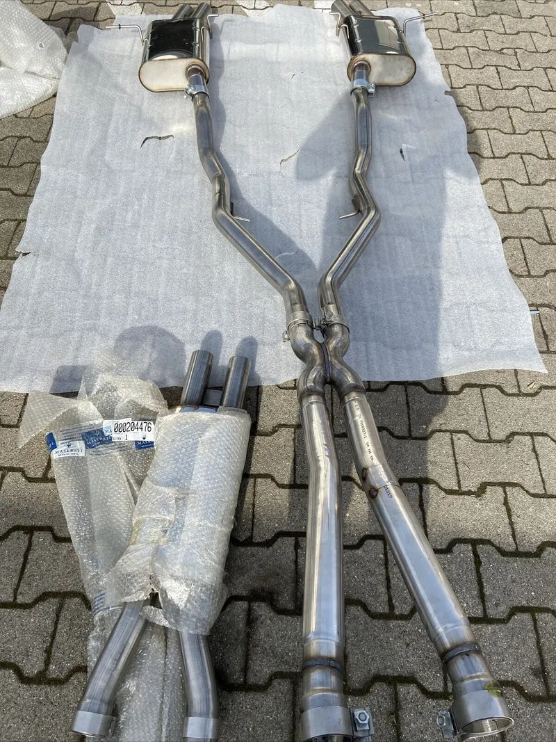 ORIG MASERATI 4200 GT AUSPUFFANLAGE SPYDER X PIPE 204476 CENTRAL SILENCER KOMPL.