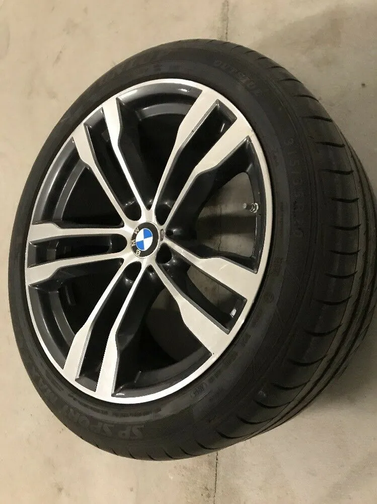 1x BMW X5 F15 X6 F16 ALUFELGE M468 DUNLOP 7846789 SOMMERREIFEN 315 35 R20 110W