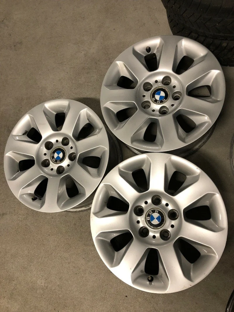 3x Original BMW E60 E61 ALUFELGEN Styling 115 Felgen 7x16 TN 6758774