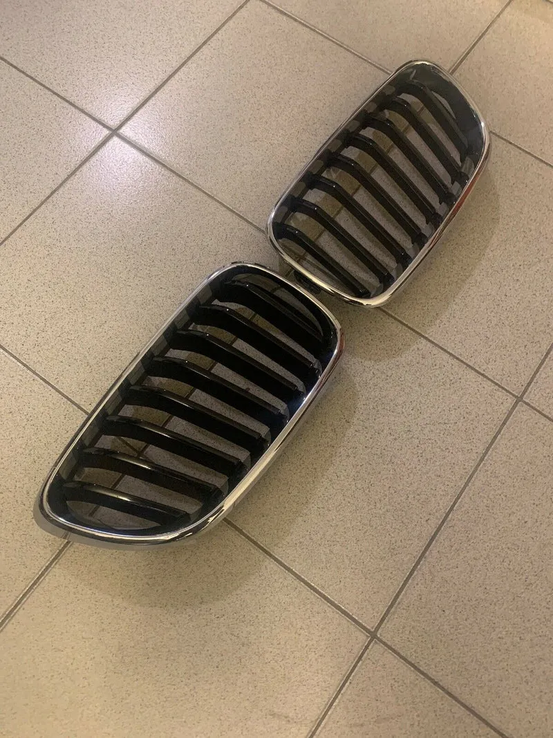 BMW 2er F22 F23 Sport Chrome Schwarz Gitter Nieren 7295523 7295524