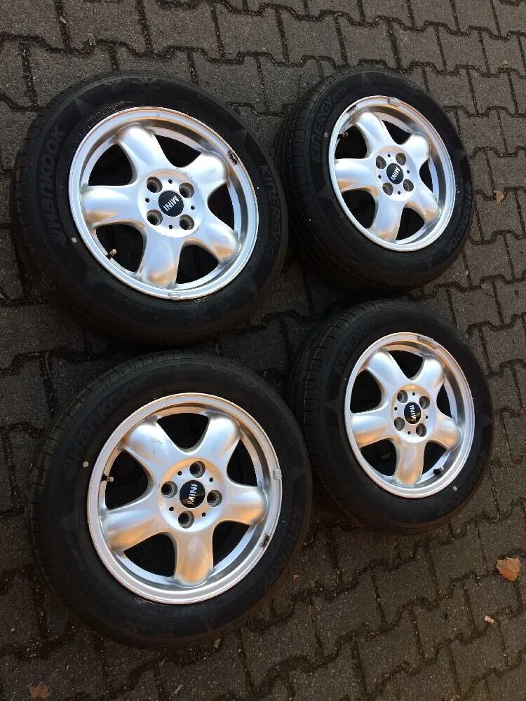 MINI COOPER R56 R50 Alufelgen 5 Star NEUE SOMMERREIFEN 175 65 R15 84H TN 6768498
