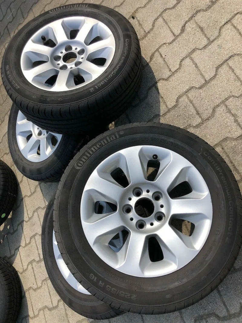 BMW E60 E61 ALUFELGEN Styling 115 CONTI SOMMERREIFEN 225 55 R16 95Y TN 6758774