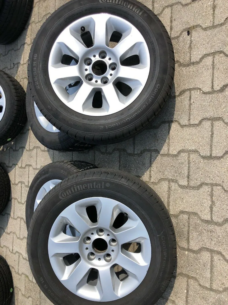BMW E60 E61 ALUFELGEN Styling 115 CONTI SOMMERREIFEN 225 55 R16 95Y TN 6758774