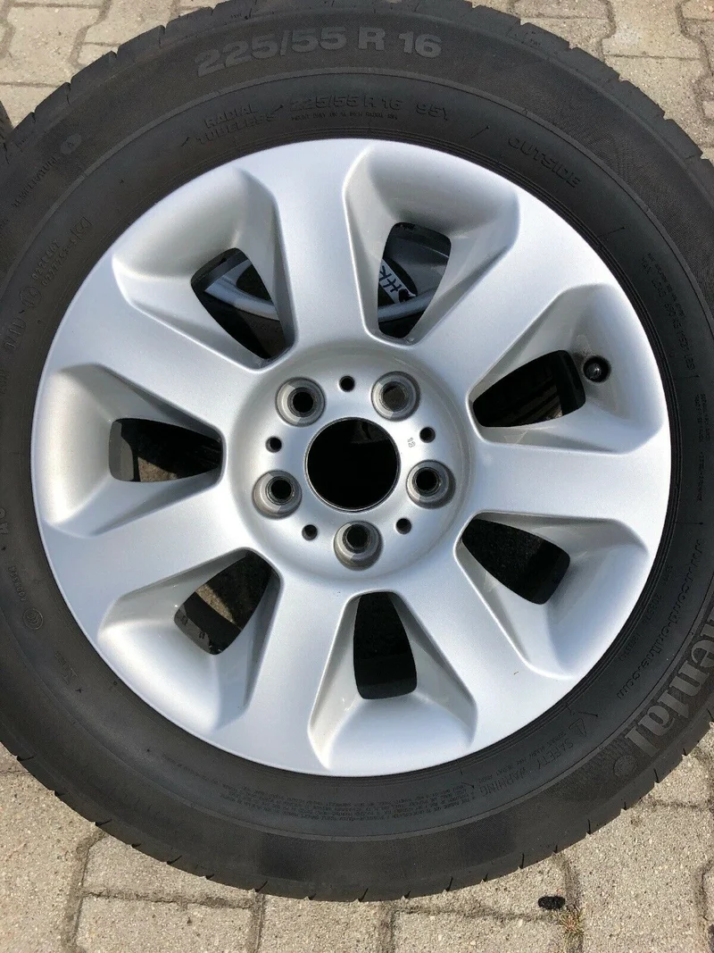 BMW E60 E61 ALUFELGEN Styling 115 CONTI SOMMERREIFEN 225 55 R16 95Y TN 6758774