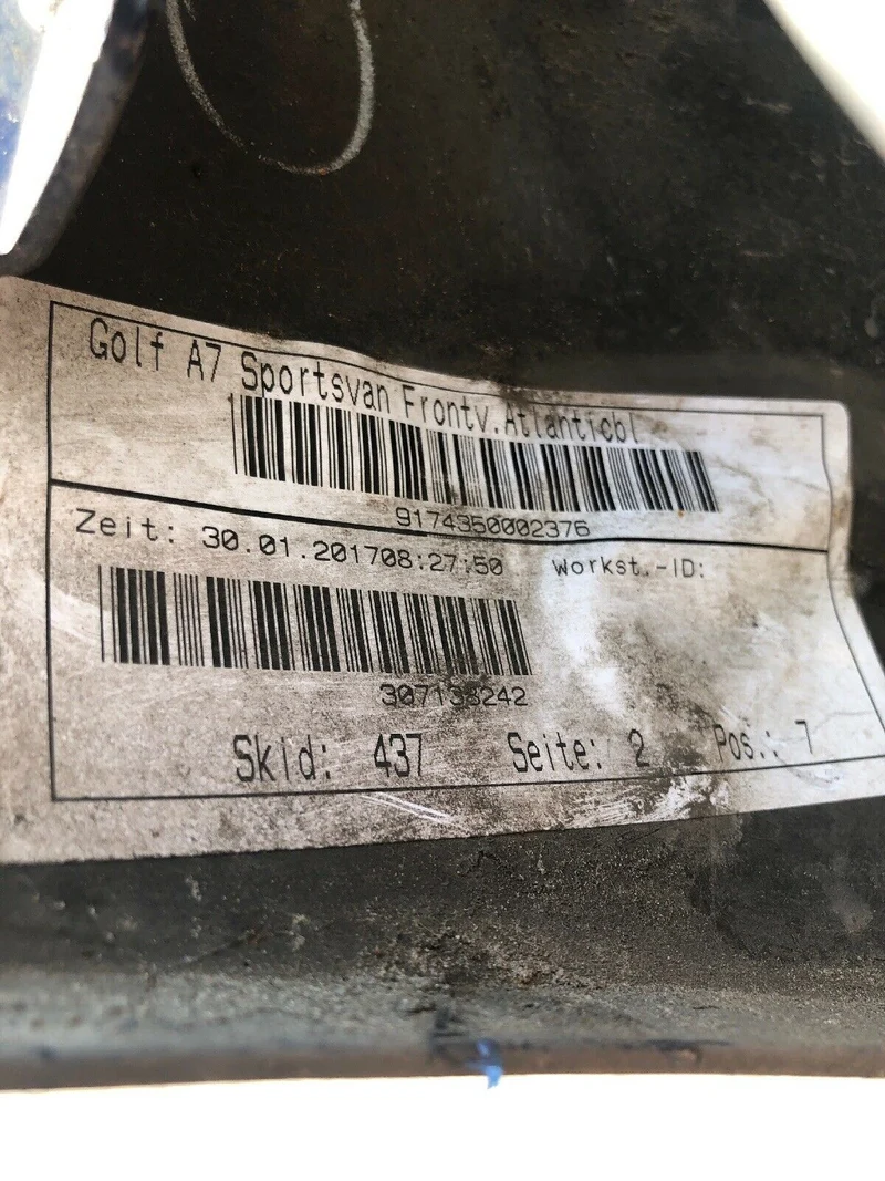 VW Volkswagen Golf A7 Sportsvan Stoßstange Vorne PDC SWR 510807221 F