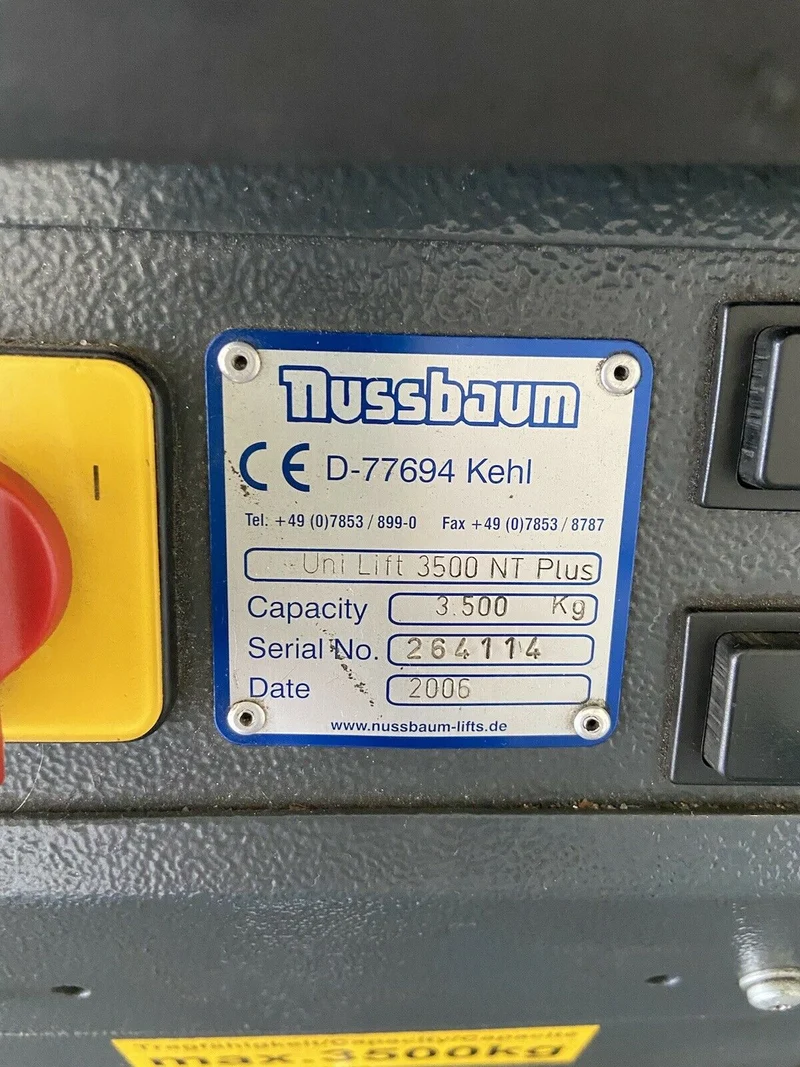 NUSSBAUM ACHSVERMESSUNGSBÜHNE & BREMSENPRÜFSTAND UNILIFT 3500 NT PLUS / NTS 520