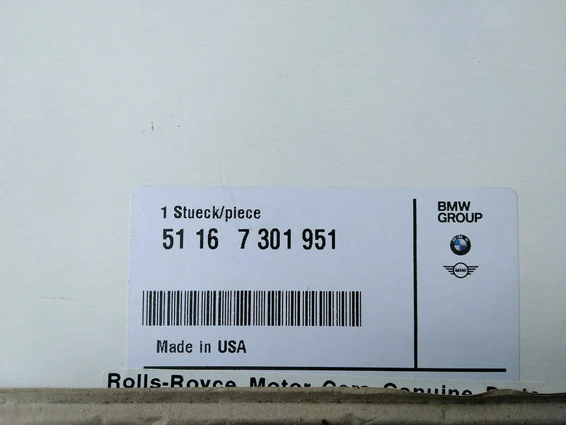 NEU ORIGINAL ROLLS ROYCE RR4 Spiegelglas Weitwinkel links 7301951 Elektrochrom