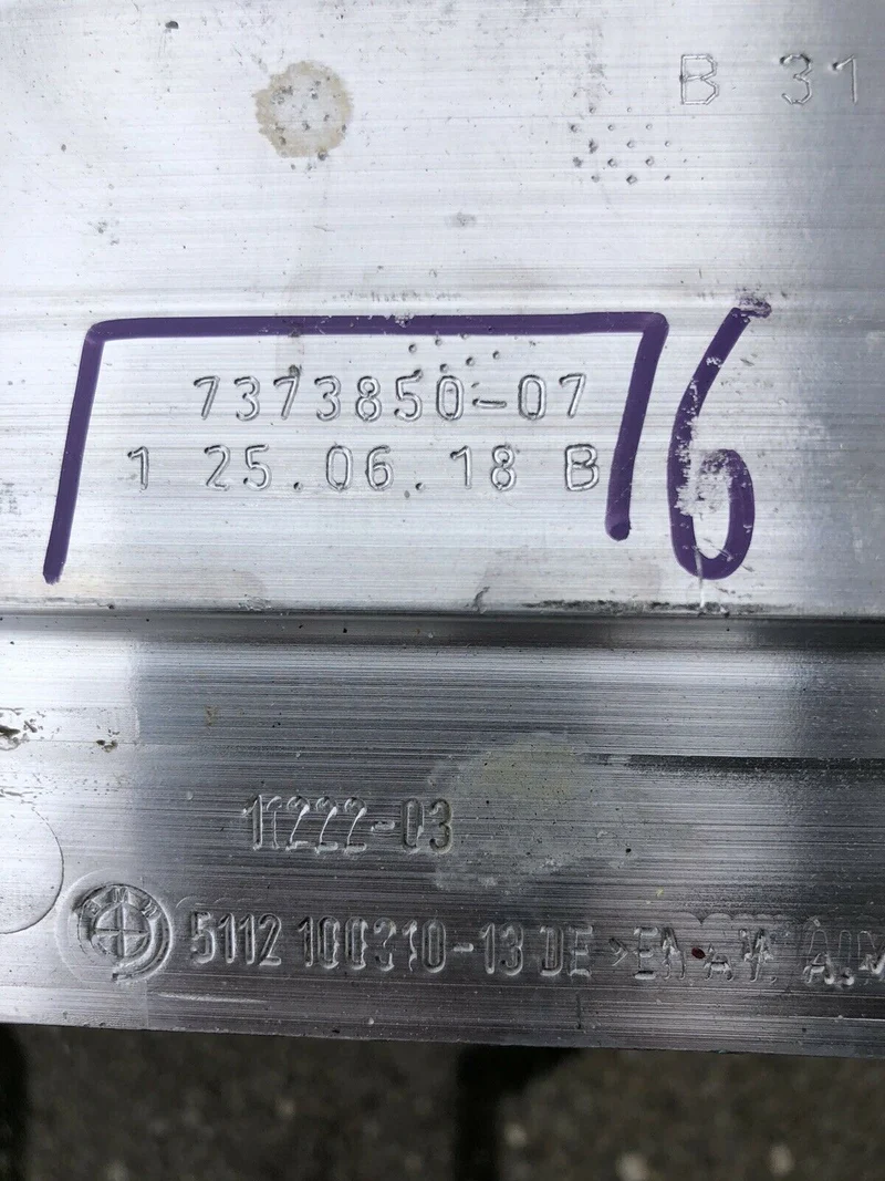 ORIGINAL BMW G30 G31 Querträger Träger Stoßstange Hinten 7387334 TN 7373850