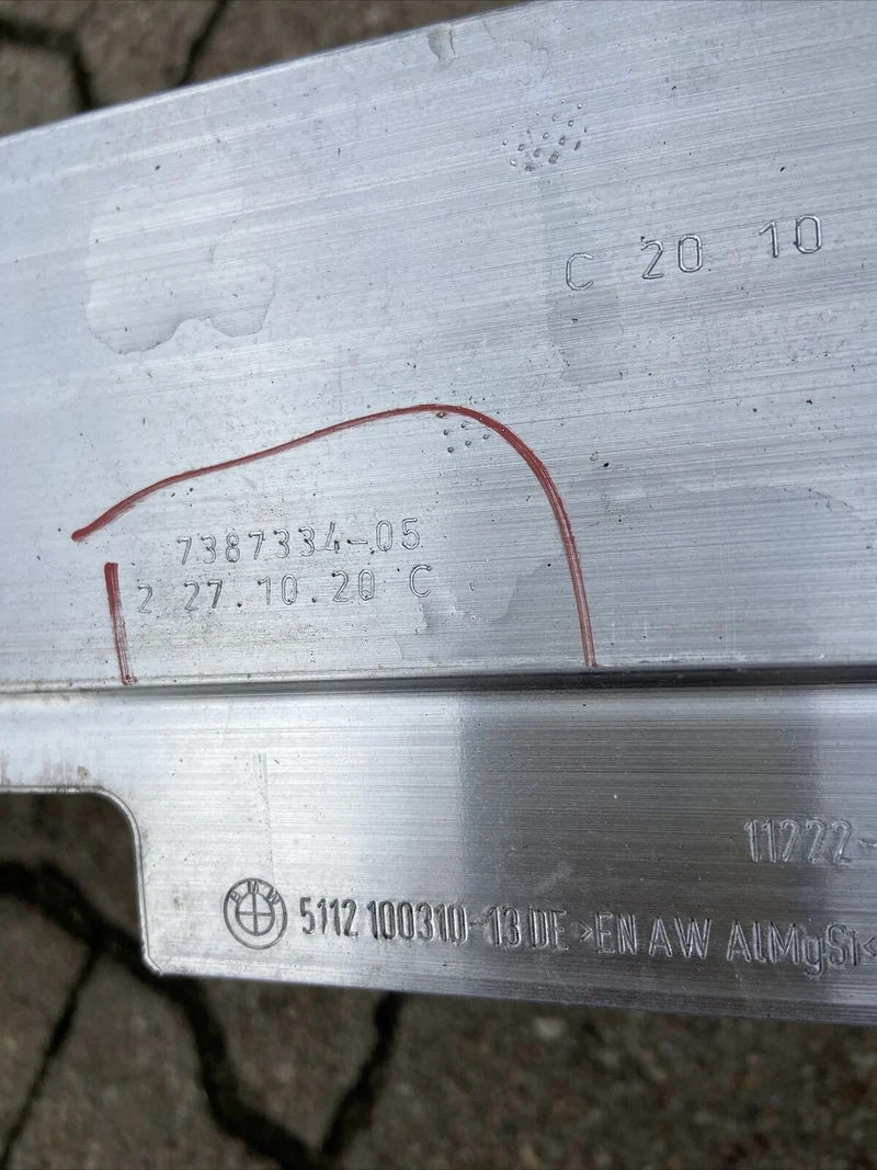 ORIGINAL BMW G30 G31 Querträger Träger Stoßstange Hinten 7387334 TN 7373850