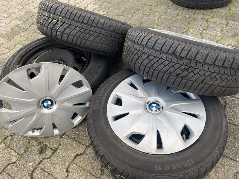 BMW F45 WINTERREIFEN CONTINENTAL 195 65 R16 92H RDCI SENSOREN RADKAPPEN 6864660