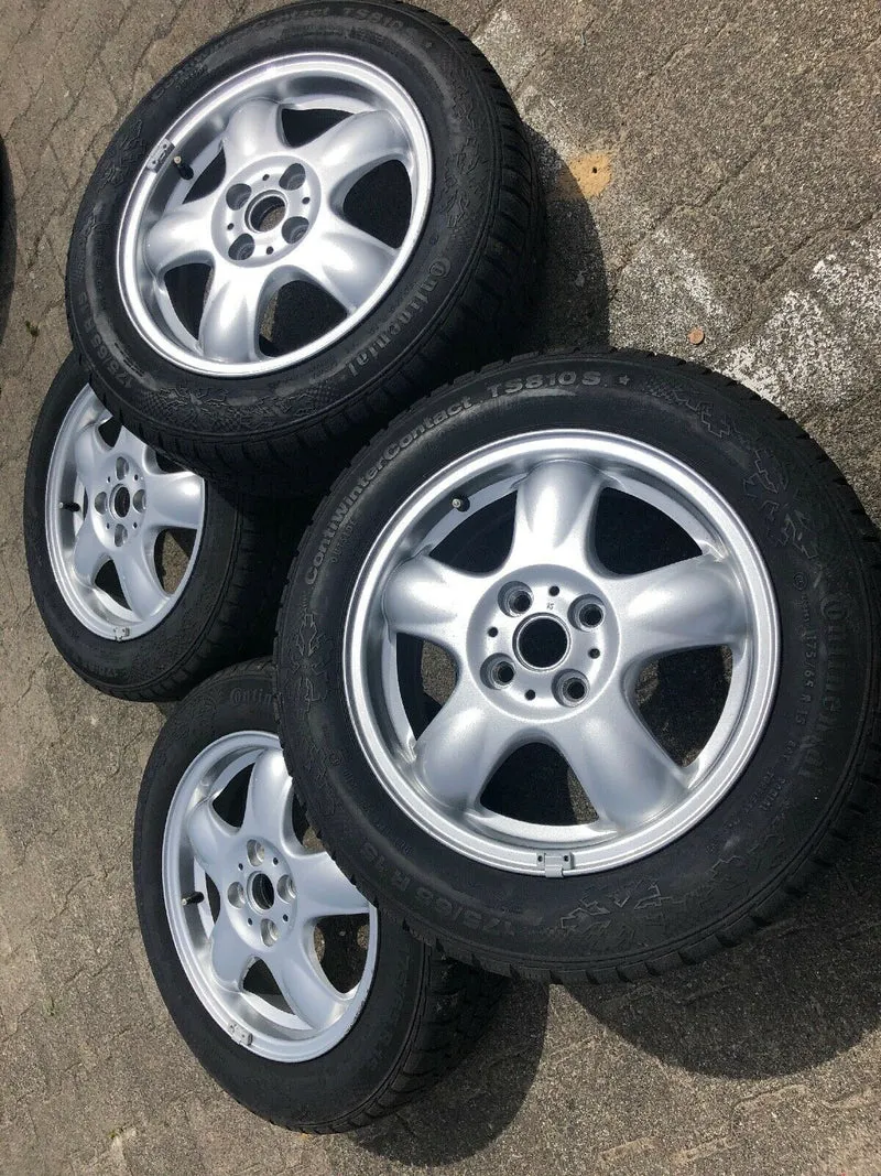 ORIG Mini Cooper R56 R50 Alufelgen 5 Star Winterreifen 175 65 R15 84T TN 6768498