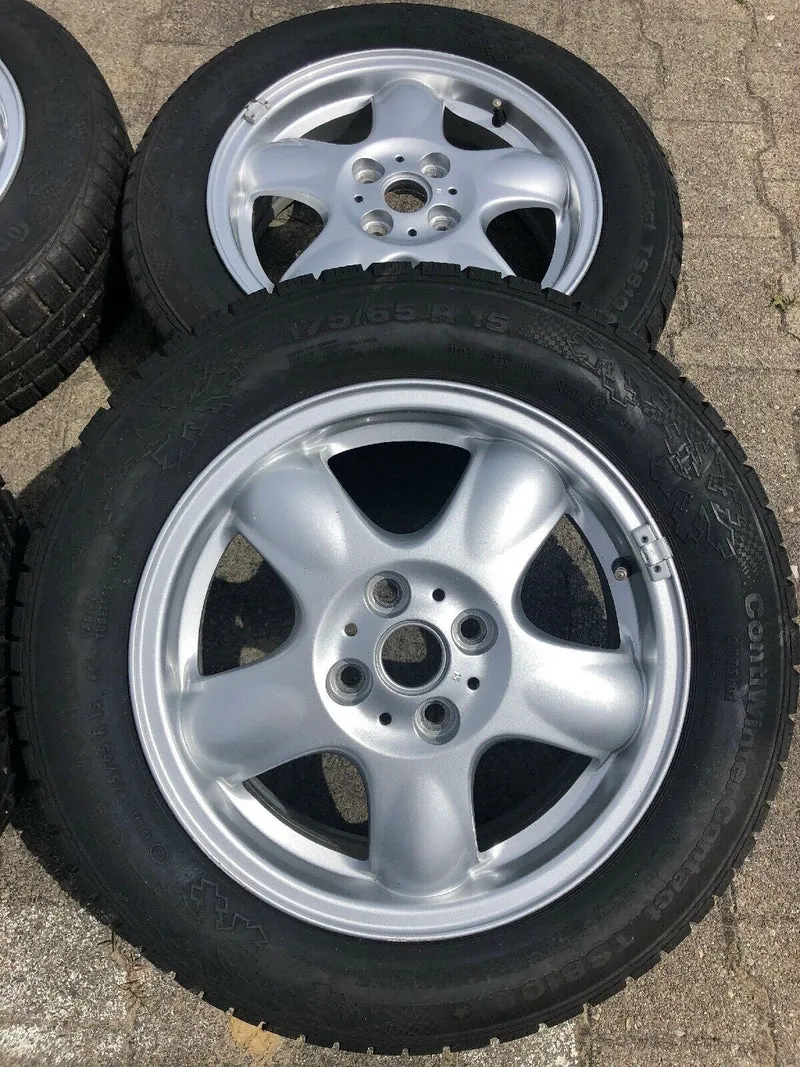 ORIG Mini Cooper R56 R50 Alufelgen 5 Star Winterreifen 175 65 R15 84T TN 6768498