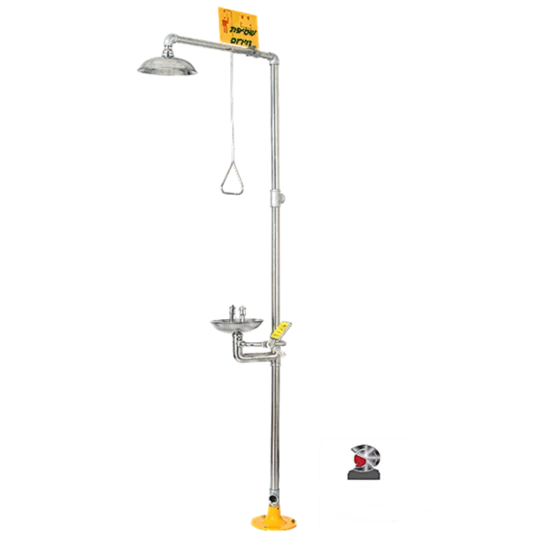 Kombinierte Sicherheitsdusche & Augenspülstation EU