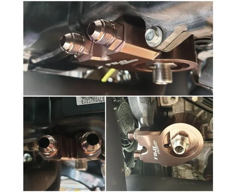Fuji Racing Ölfilter Adapterplatte mit Thermostat
