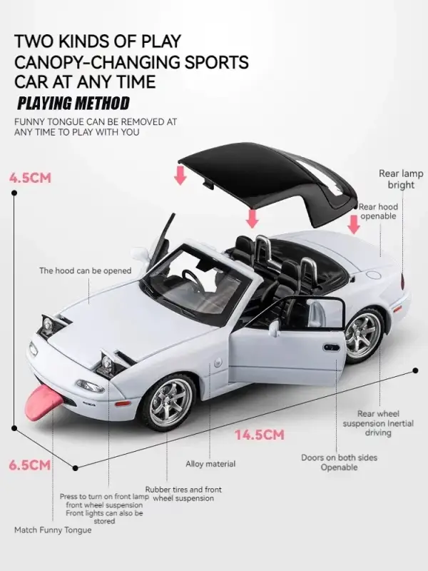 Mazda MX-5 1:32 Model Samochodu Metalowy