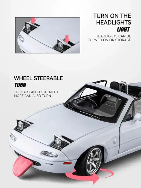 Mazda MX-5 1:32 Model Samochodu Metalowy