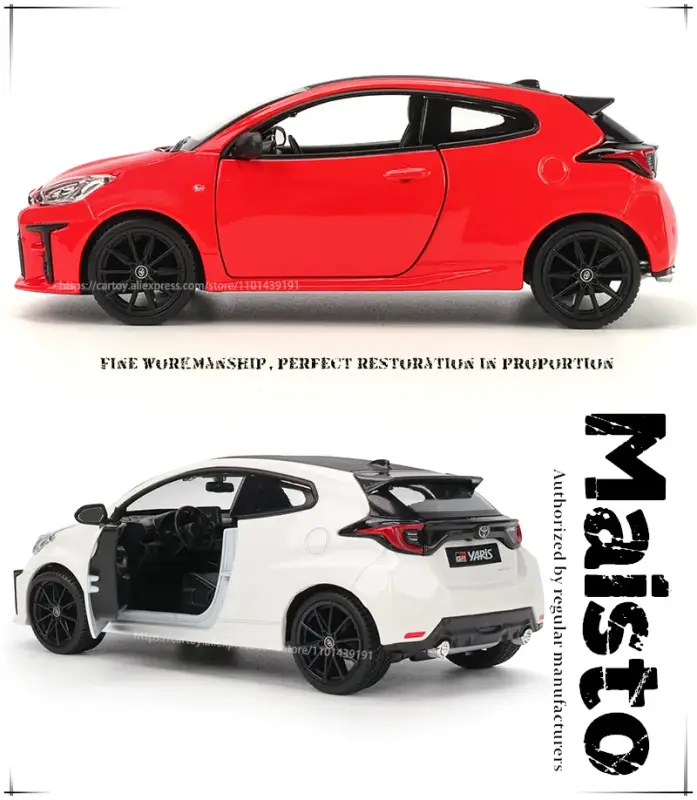 Toyota GR Yaris 2021 1:24 Model Samochodu Metalowy