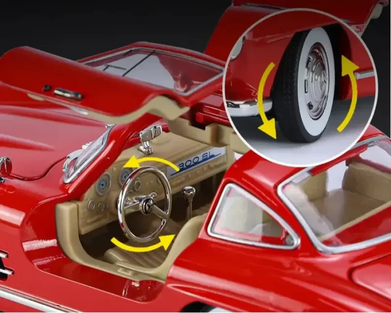 Mercedes-Benz 300SL 1:24 Model Samochodu Metalowy