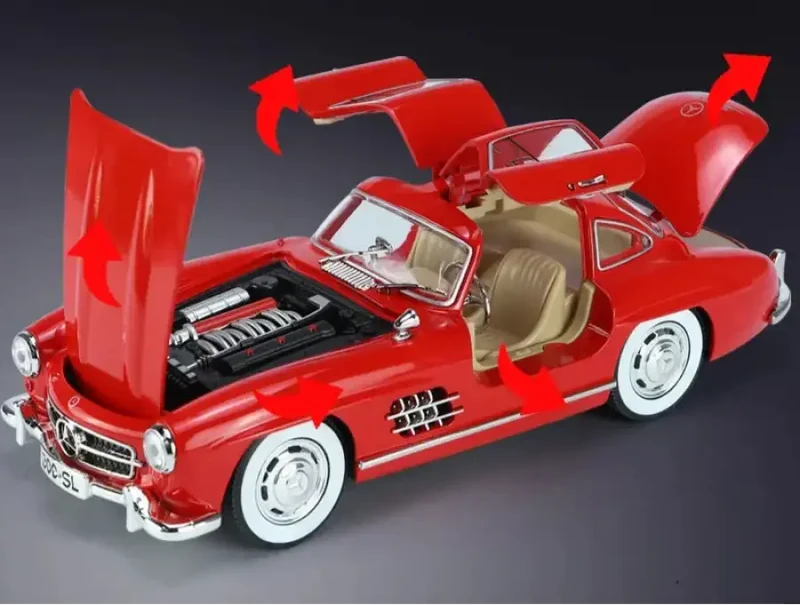 Mercedes-Benz 300SL 1:24 Model Samochodu Metalowy