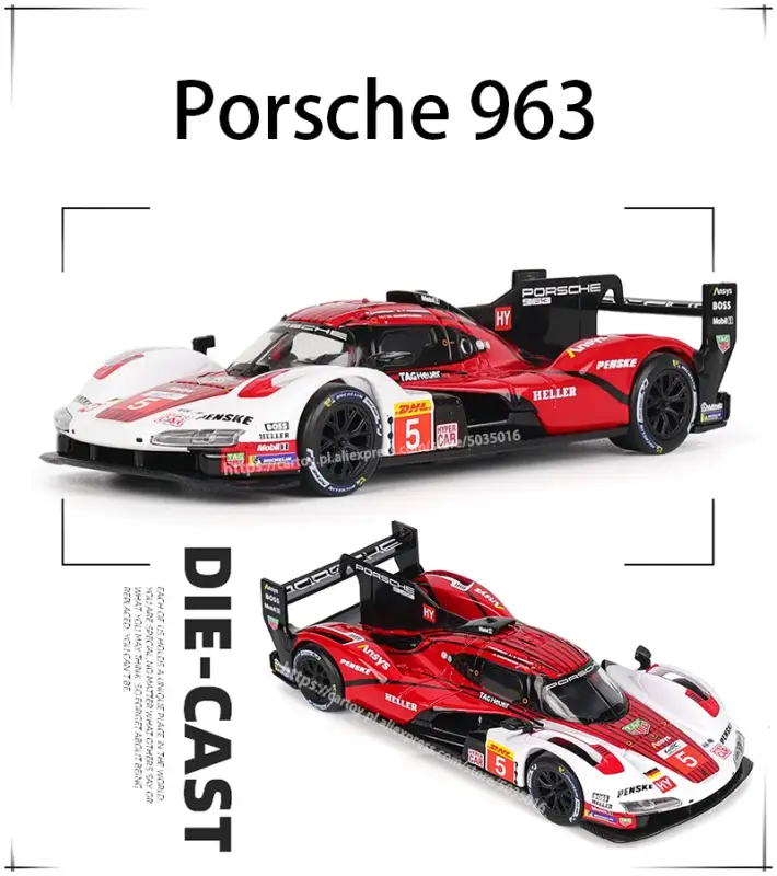 Lamborghini Porsche 963 Audi Alfa Romeo 1:43 Modele Samochodów Metalowy