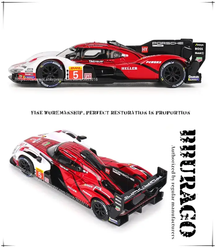 Lamborghini Porsche 963 Audi Alfa Romeo 1:43 Modele Samochodów Metalowy