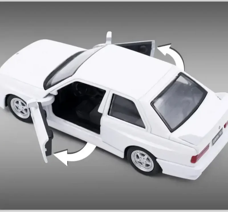 BMW M3 E30 1987, Porsche 911, Audi Quattro 1:36 Modele Samochodów Die-Cast