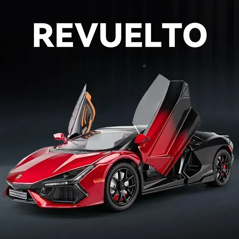 Lamborghini Revuelto 1:24 Model Samochodu Metalowy Dźwięk i Światło