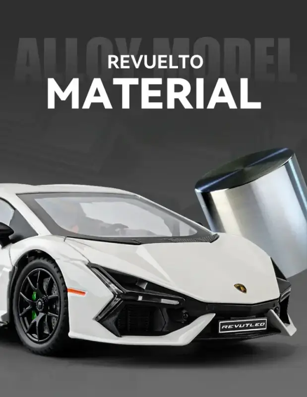 Lamborghini Revuelto 1:24 Model Samochodu Metalowy Dźwięk i Światło