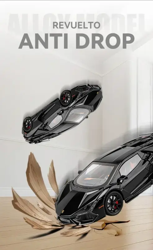 Lamborghini Revuelto 1:24 Model Samochodu Metalowy Dźwięk i Światło