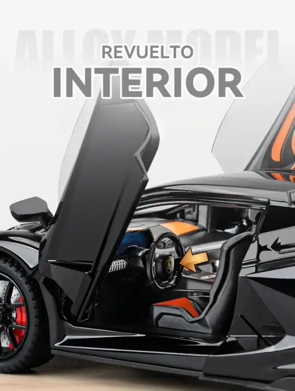Lamborghini Revuelto 1:24 Model Samochodu Metalowy Dźwięk i Światło