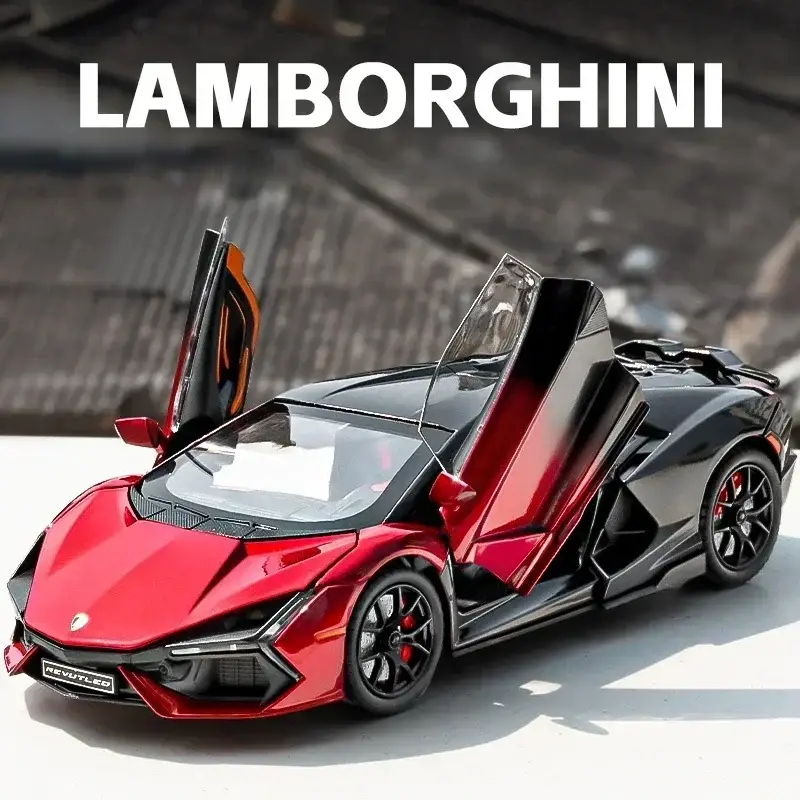 Lamborghini Revuelto 1:24 Model Samochodu Metalowy Dźwięk i Światło