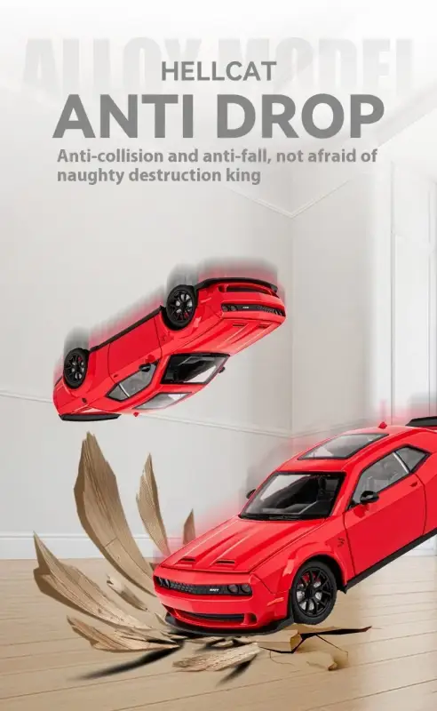 Dodge Challenger SRT Hellcat Redeye 1:24 Model Samochodu Metalowy