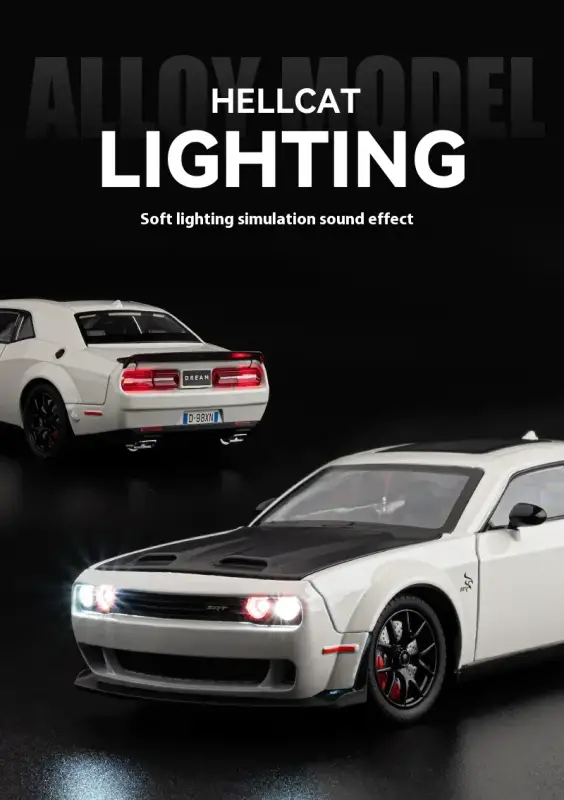 Dodge Challenger SRT Hellcat Redeye 1:24 Model Samochodu Metalowy