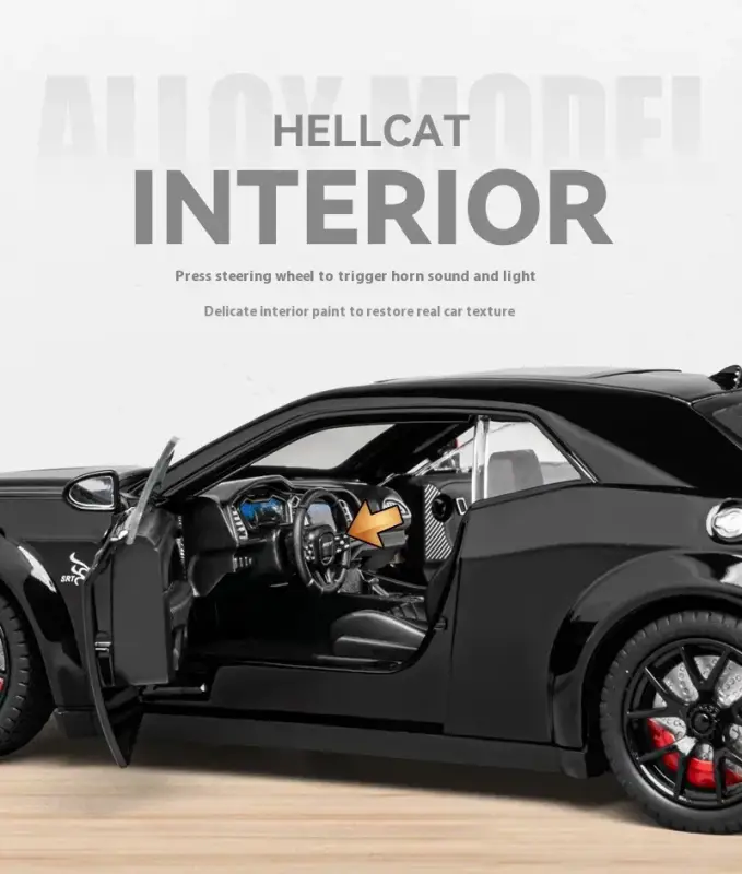 Dodge Challenger SRT Hellcat Redeye 1:24 Model Samochodu Metalowy
