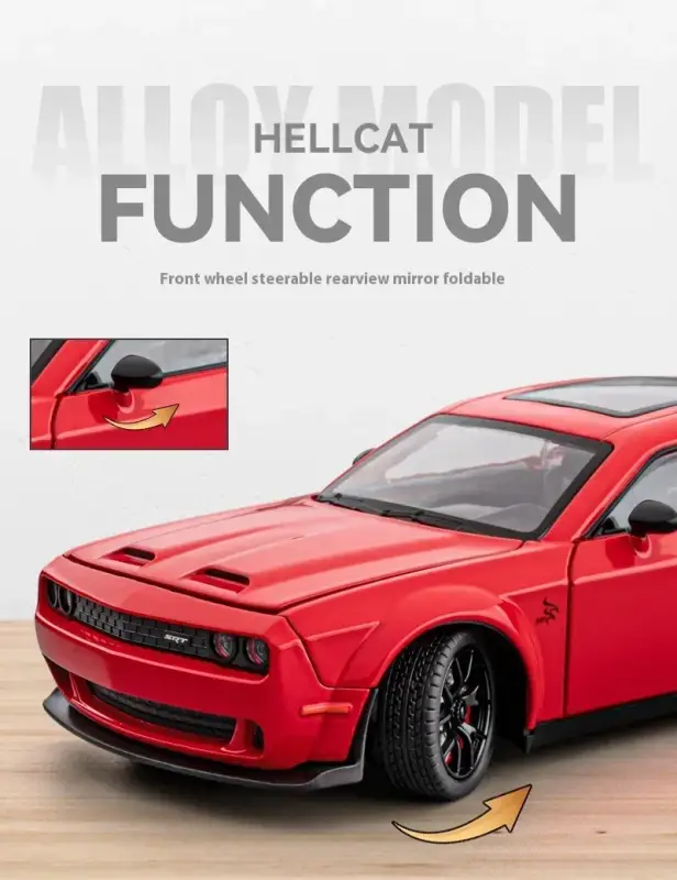 Dodge Challenger SRT Hellcat Redeye 1:24 Model Samochodu Metalowy