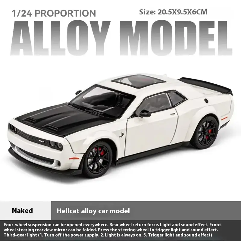 Dodge Challenger SRT Hellcat Redeye 1:24 Model Samochodu Metalowy