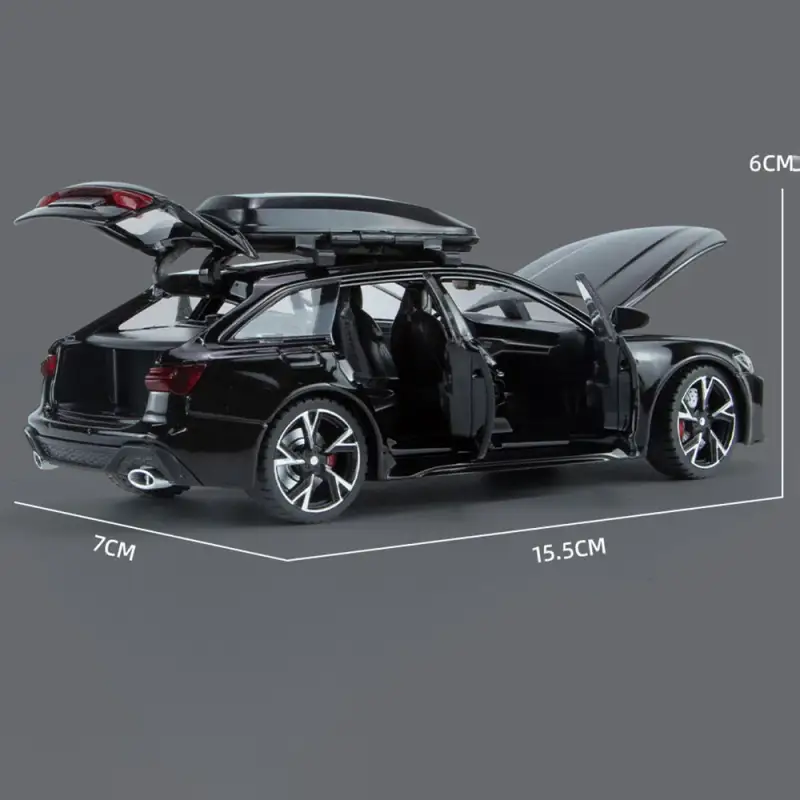 Audi RS6 1:32 Model Samochodu Metalowy Otwierane Drzwi Dźwięk i Światło