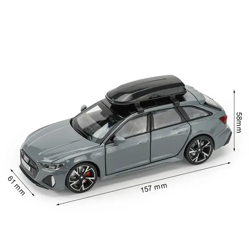 Audi RS6 1:32 Model Samochodu Metalowy Otwierane Drzwi Dźwięk i Światło