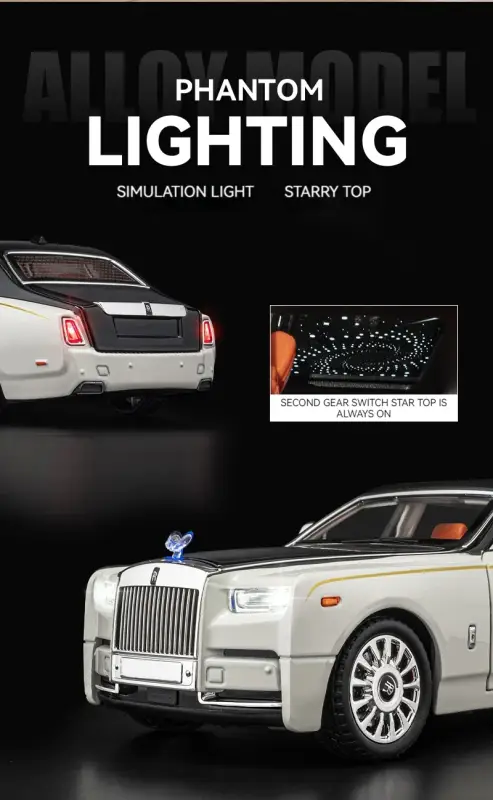 Rolls-Royce Phantom 1:18 Model Samochodu Metalowy Dźwięk